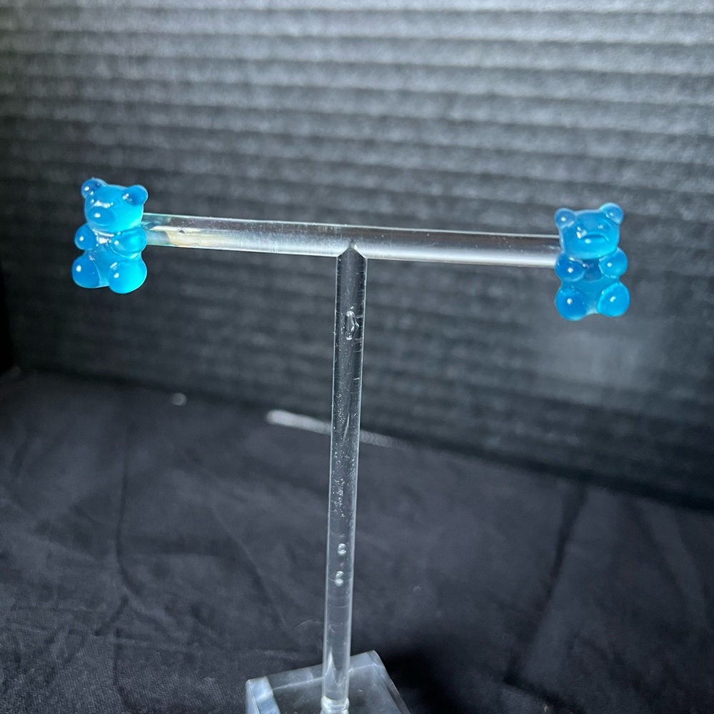 Blue Gummy Bear Earrings